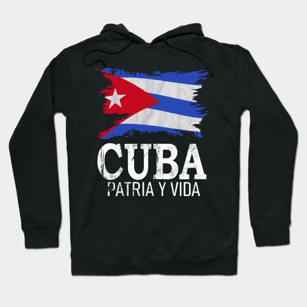 Cuba Libre Cuban Flag patria y vida Hoodie by dyazagita